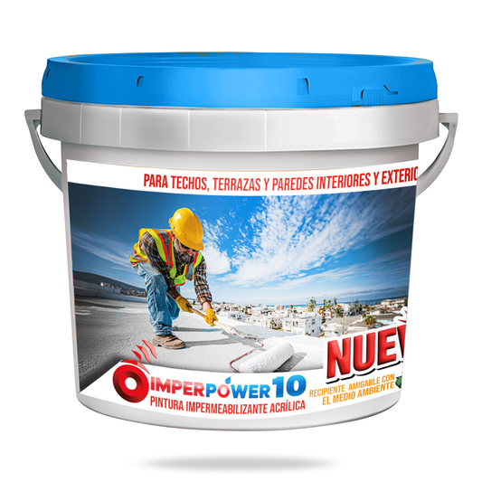 Pintura Impermeabilizante IMPERPOWER10 | Protección Acrílica Profesional 10 Años